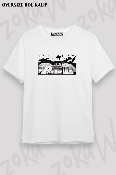 ZOKAWEAR Μπλουζάκι Itachi In The Sky With Crows Unisex Oversize