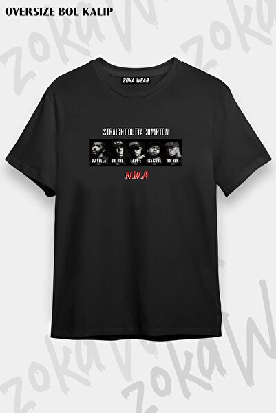 ZOKAWEAR Μπλουζάκι Unisex N.W.A Straight Outta Compton με στάμπα Oversize