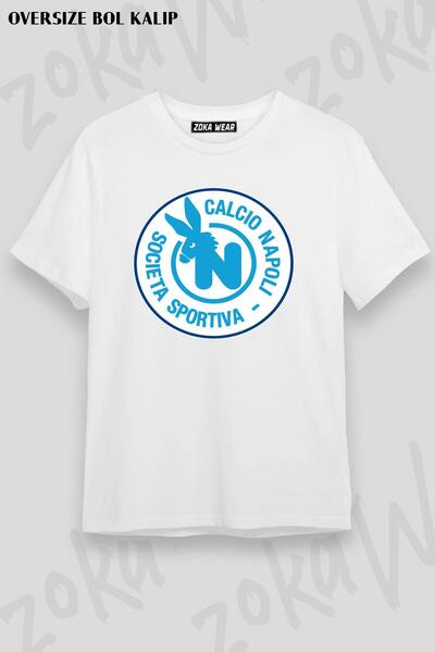 ZOKAWEAR Unisex Oversize kroj Mold Retro Naples Design Štampano majica