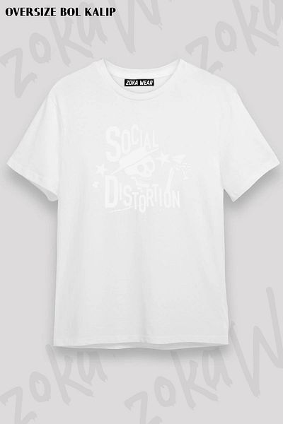 ZOKAWEAR Μπλουζάκι με στάμπα Unisex Oversize Social Distortion2 Design