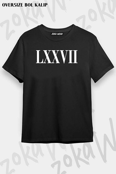 ZOKAWEAR Tricou unisex oversize cu imprimeu cu design noroc