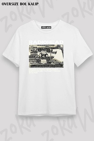 ZOKAWEAR Μπλουζάκι με στάμπα Unisex Oversize Radiohead Dna Breeding Design