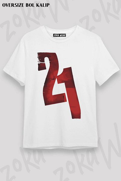 ZOKAWEAR Μπλουζάκι με στάμπα Unisex Oversize 21 γραμμαρίων