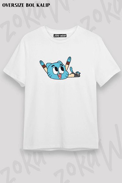 ZOKAWEAR Μπλουζάκι με στάμπα Unisex Oversize Gumball v2 Design