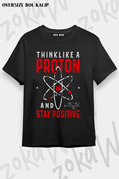 ZOKAWEAR Tricou unisex oversize Fit Physics Proton Positive Design imprimat