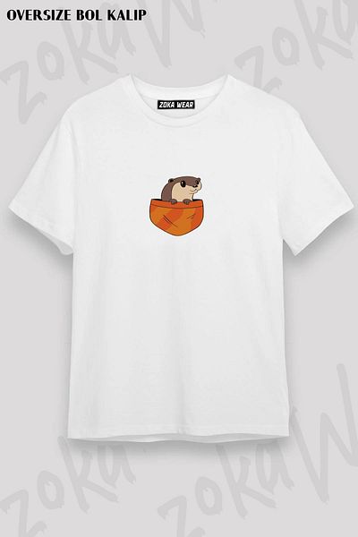 ZOKAWEAR Μπλουζάκι με στάμπα Unisex Oversize Mirket Animal Design