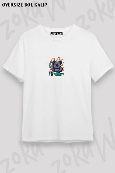 ZOKAWEAR Tricou unisex oversize cu imprimeu Dj By Koala Design