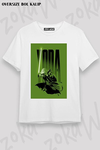 ZOKAWEAR Unisex Oversize kroj Mold Star Wars Yoda Design Štampano majica