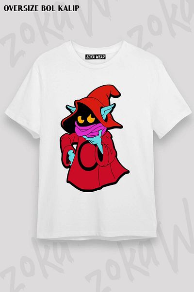 ZOKAWEAR Tricou unisex oversize cu imprimeu Orko Thought Big Design