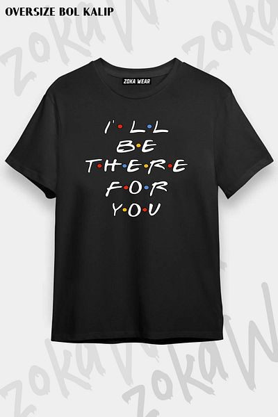 ZOKAWEAR Μπλουζάκι με στάμπα Unisex Oversize There Friends Design