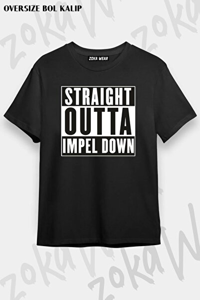 ZOKAWEAR Tricou unisex oversize cu imprimeu One Piece Straight Outta Design