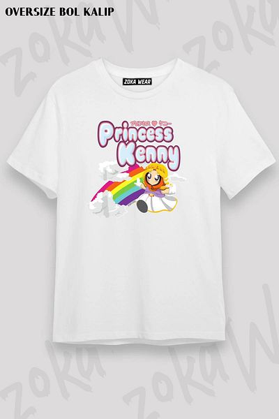 ZOKAWEAR Tricou unisex oversize cu imprimeu S0uthh P4rk Princess Kenny