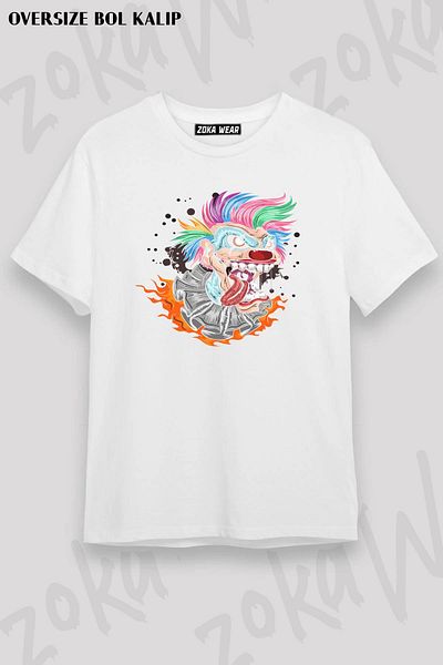 ZOKAWEAR Μπλουζάκι με στάμπα Unisex Oversize Crazy Shareer Design