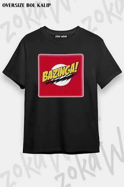ZOKAWEAR تي شيرت مطبوع بتصميم The Big Bang Theory مقاس كبير للجنسين