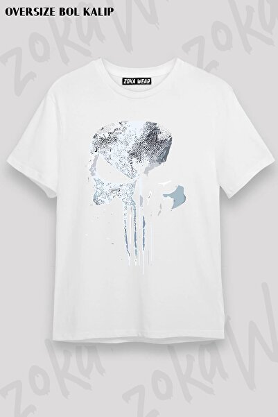 ZOKAWEAR Unisex Oversize Die Punisher V3 Design Printed Tshirt