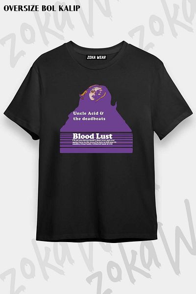 ZOKAWEAR Tricou unisex oversize cu imprimeu Uncle Acid Design