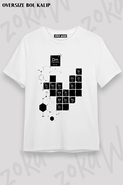 ZOKAWEAR Tricou imprimat unisex oversize Chemistry Of Roleplay Dnd Science De...