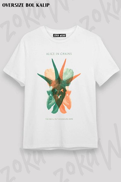 ZOKAWEAR Μπλουζάκι με στάμπα Unisex Oversize Alice In Chains Special v2 Design