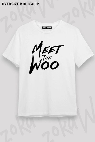 ZOKAWEAR Tricou unisex oversize Pop Smoke Meet The Woo Design imprimat