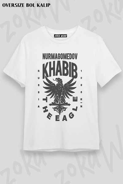 ZOKAWEAR Tricou supradimensionat unisex Eagle V2 Ufc Khabib Nurmagomedov