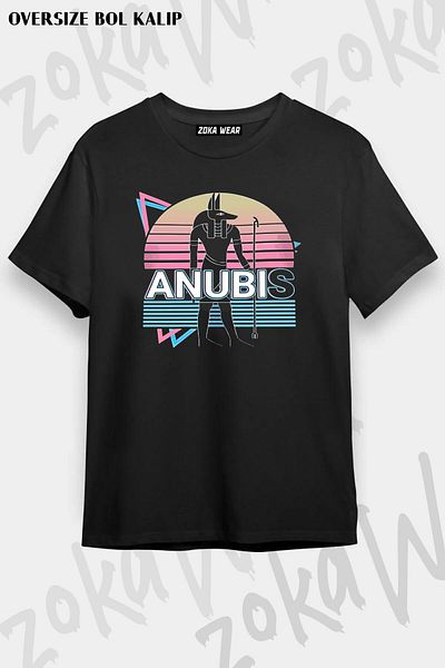 ZOKAWEAR Μπλουζάκι με στάμπα Unisex Oversize Anubis Design