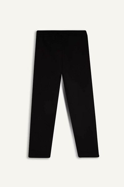 DeFacto Regular Fit Basic Solid Buzunar Talie cu șireturi Pantaloni negri pentru bărbați D7836AX/BK81