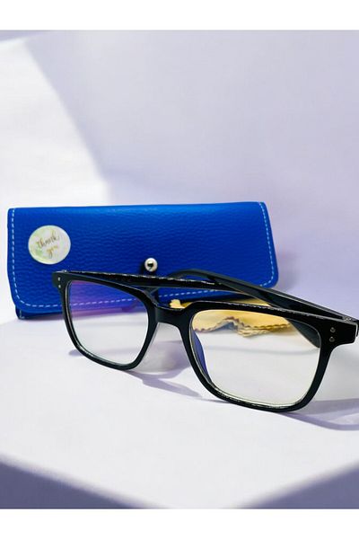 MİSE Transparent Glass Square Glasses Unisex New Season
