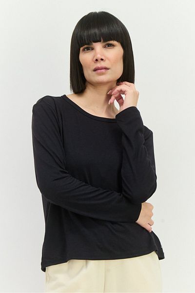 Head Women Relaxed Fit Long Sleeve Outdoor Top, Black