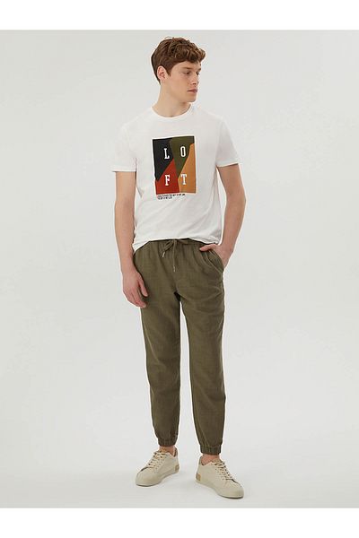 Loft Ανδρικό παντελόνι Regular Fit Khaki Lf2029015