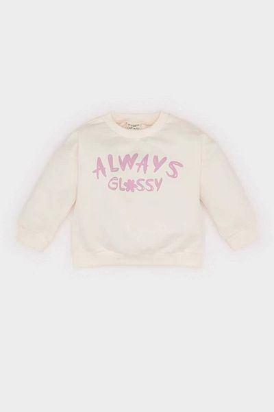 DeFacto Baby Girl Crew Neck Printed Sweatshirt D8531A525Sp
