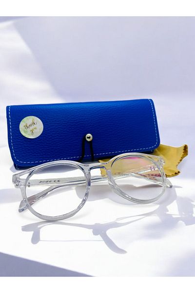 MİSE Transparent Glass Oval Glasses Unisex New Season