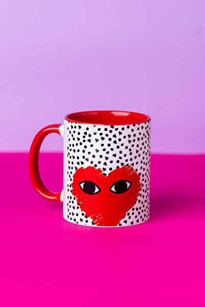 ''LOVE'' Kupa - Tasarım Dijital Baskı Kupa 9.5x8 Cm