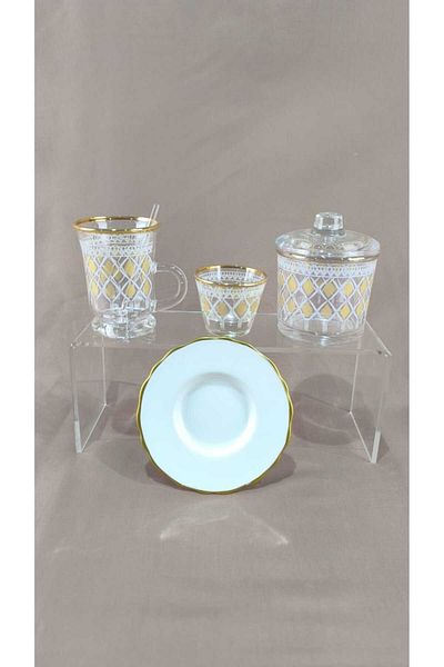 AR HOME 50 Pcs Porcelain Tea and Cawa Set