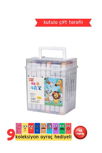 Touch Twin 48 Piece Double Sided Professional Marker Paint Liner Set Boxed