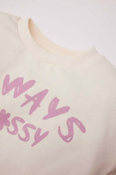 DeFacto Baby Girl Crew Neck Printed Sweatshirt D8531A525Sp