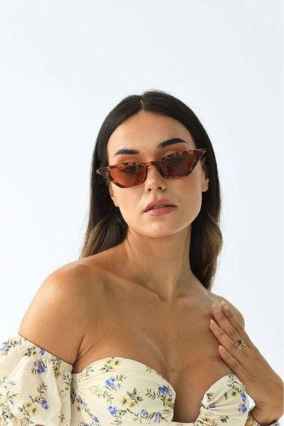 Nilu Moda Cat Eye Leopard Sun Glasses