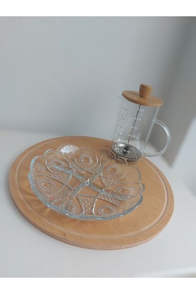 shop 4 Compartment Glass Presentation Plate, Presentation Plate