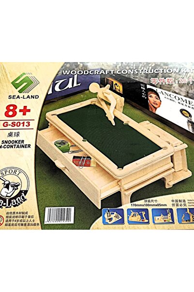 BitkiSERA 3D Ahşap Maket Puzzle Yapboz (Demonte) Bilardo Masası, Kalemlik