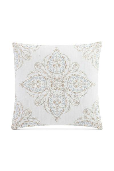 Orange Bed & Bath طقم سرير مزدوج من استيلا مصنوع من القطن بنسبة 100%، 11 قطعة | أبيض، 244 × 279 سم