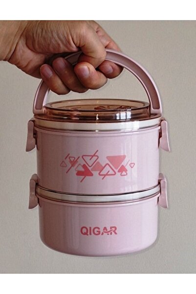 Tantitoni 1,4 Ml, 2 Katlı, Içi Çelik, Yuvarlak, Yemek Taşıma Kabı, Sefer Tası...