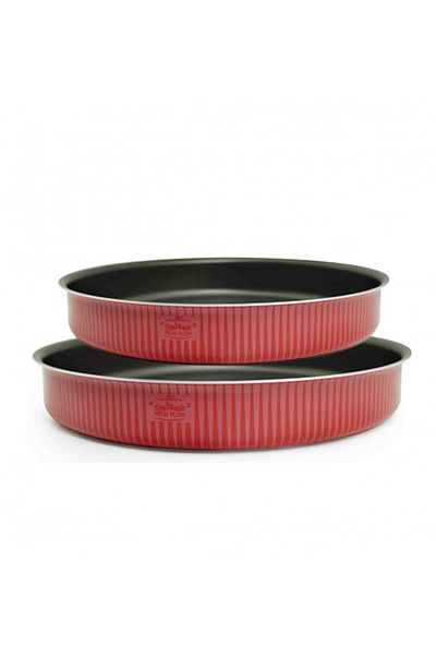 Newflon Two-piece neoflon round tray set, 34 and 38 cm