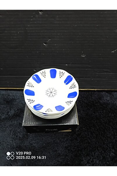 TURKUAZ ZÜCCACİYE Çay tabağı.Porselen çay tabağı.Nostaljik çay ocağı çay tabağı.