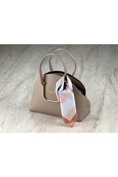 Armine Stylish Bag with Gold Detail + Scarf Gift