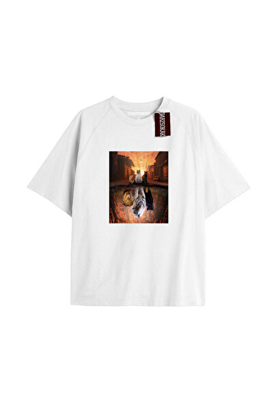 Adrift Unisex Oversize kroj T-shirt - Aktivno Štampano