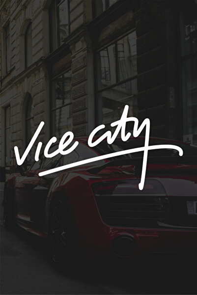 Quart Aksesuar 15 x 7,5 Cm Gta Vice City Oto, Araba, Motor Cam Sticker