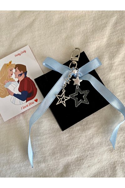 Pinky Lady Charm pentru geantă Y2K Starry - Design pentru breloc