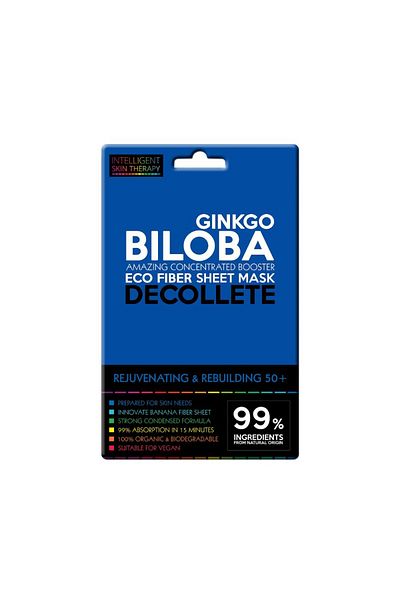 Intelligent Skin Therapy Rejuvenating & Rebuilding 50+ Decollete Eco Fiber Sheet Mask Ginkgo Biloba