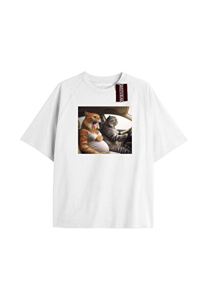 Adrift Energetic Baskılı Oversize Kalıp Unisex T-shirt