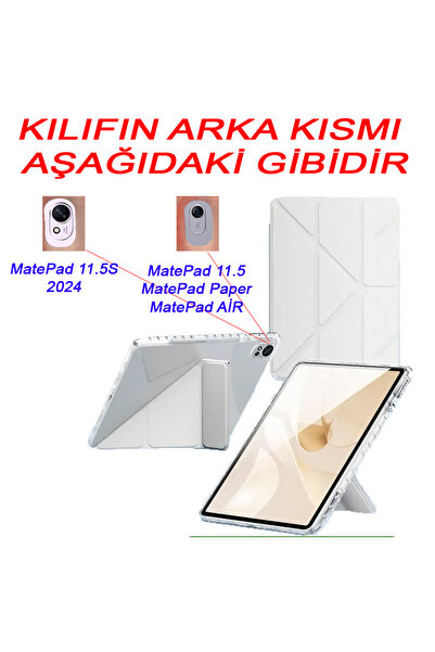 UnDePlus Huawei Matepad 11.5s / Air /11.5 Inç / Papermate 2025 2023 Uyumlu Kılıf Kalem Bölmeli Mars Siyah