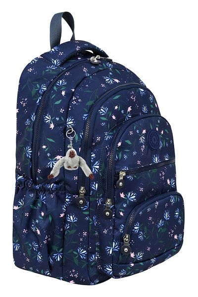 Çanta Trend Geantă de școală unisex, albastru bleumarin, cu curea ortopedică reglabilă, 9 compartimente, compartiment pentru laptop